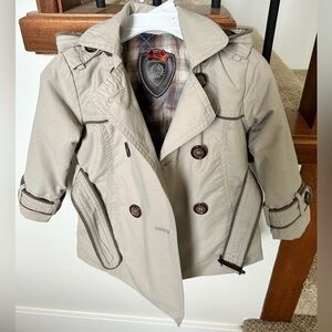 Zara baby girl hooded trench coat with belt 12-18mo